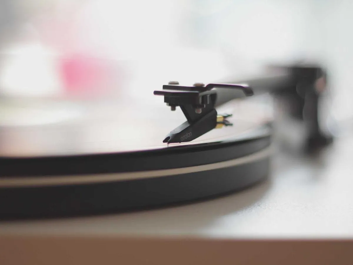 Record player close-up